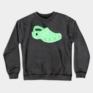 Green Crocs Shoe Crewneck Sweatshirt